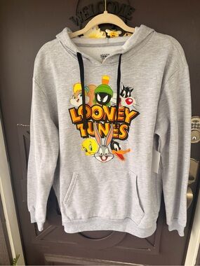Warner Bros. Gray Looney Tunes Character Graphic Hoodie